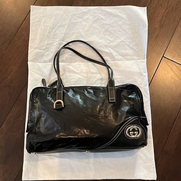 Gucci shoulder bag black leather - Picture 9 of 16